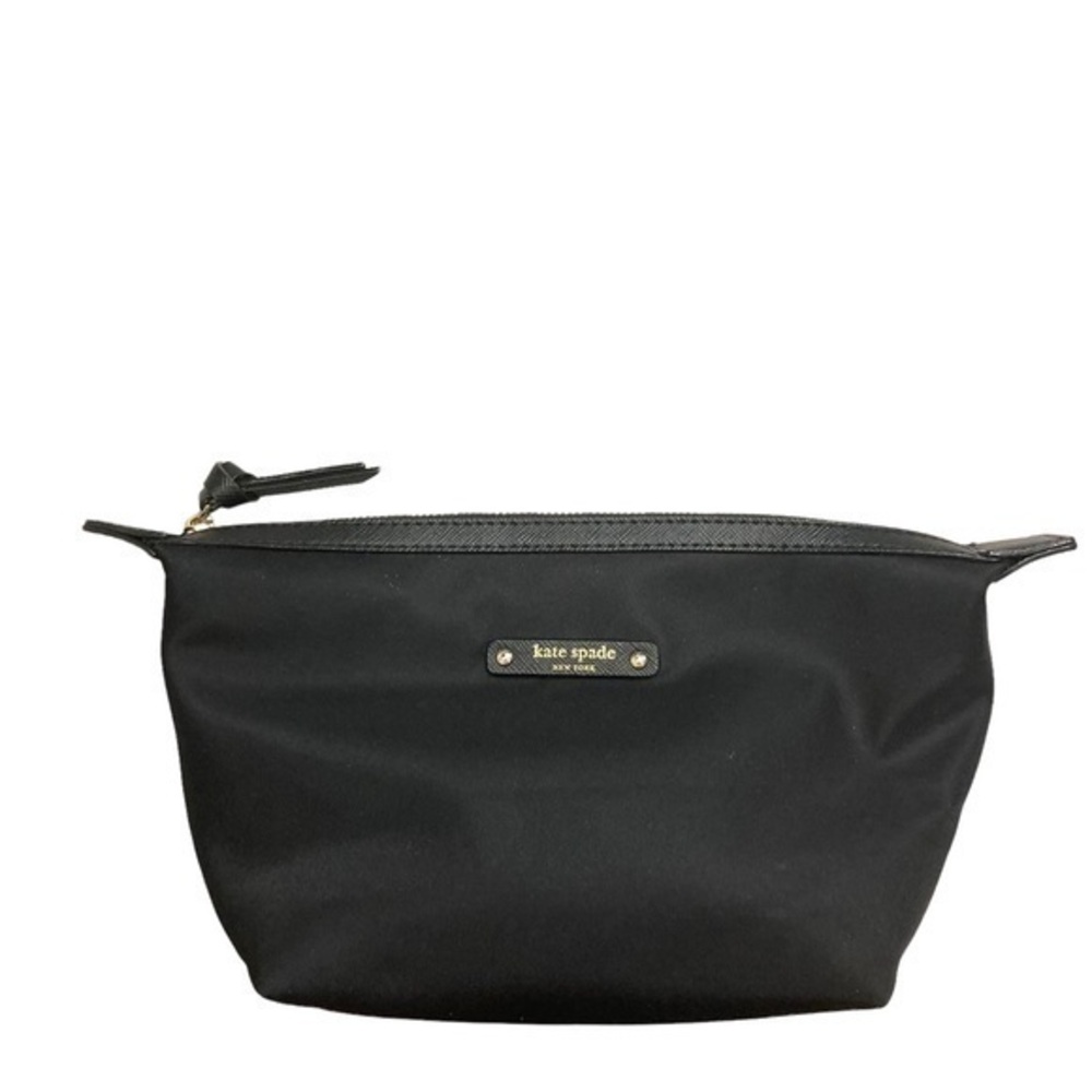 Kate spade black nylon cosmetic pouch bag